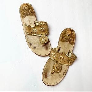 Jack Rogers Gold Sandals